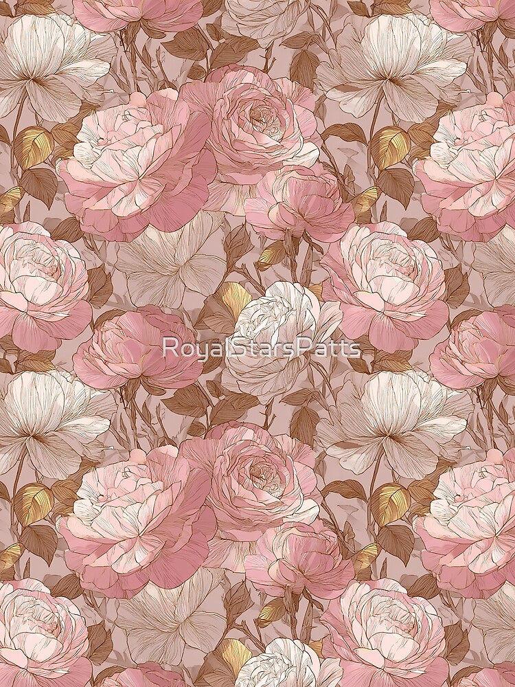 Chic Rose - Flower Floral Pattern - Christmas Gifts For Boyfriend by RoyalStarsPatts