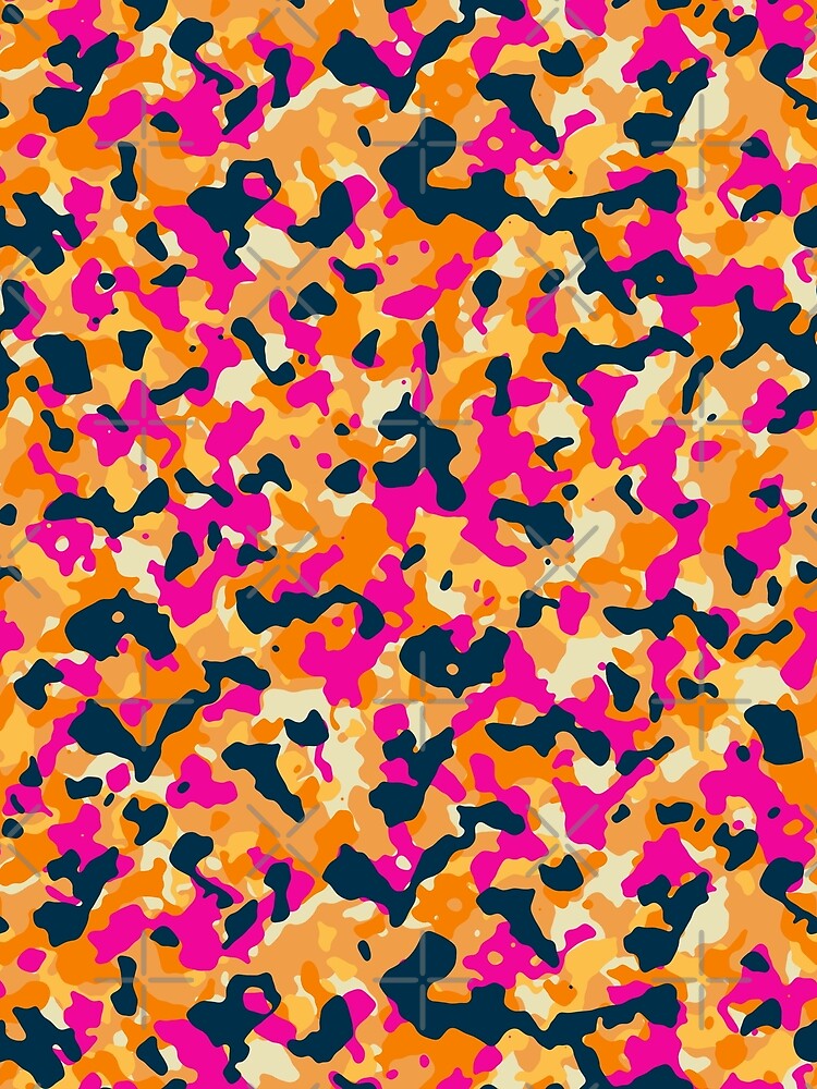 Pink and Yellow Camouflage Baddie Aesthetic by thecooltable