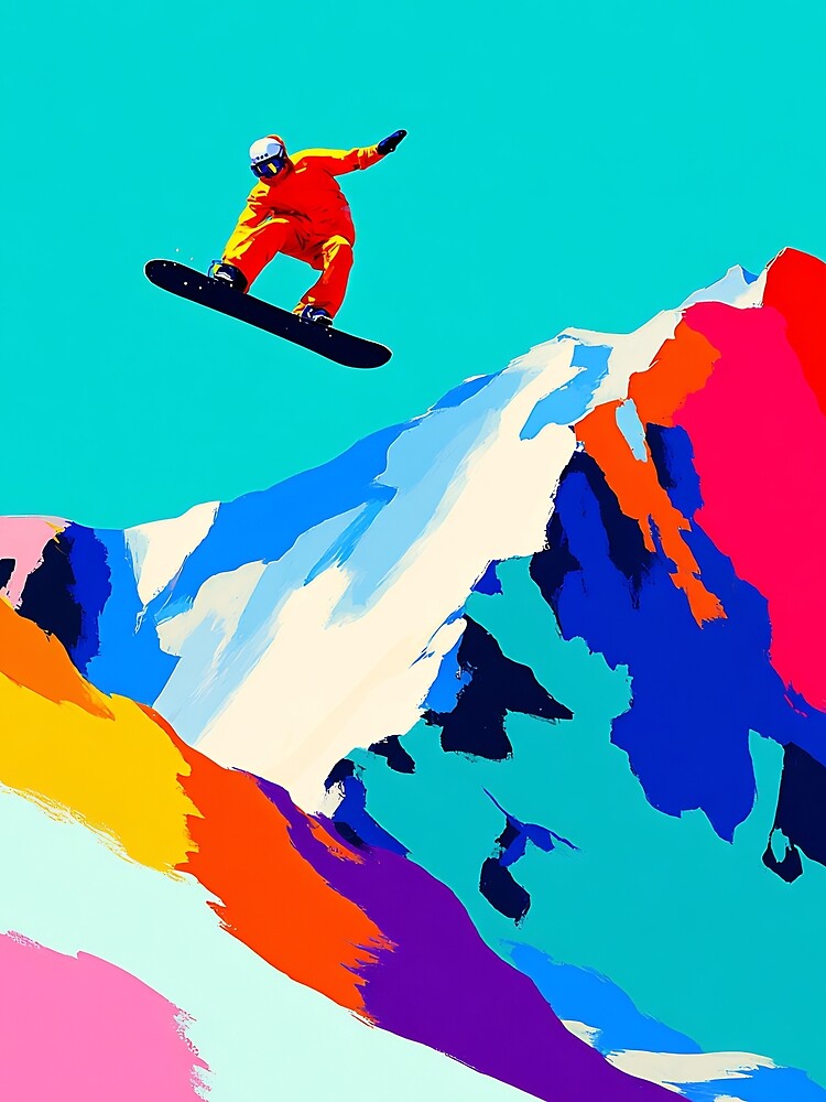 Pop Art Snowboarder by KJNihonDesigner