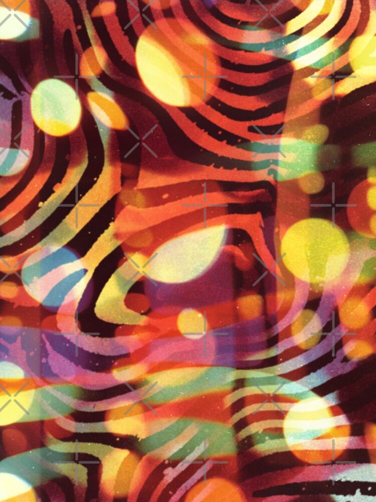 Boho Abstract Ikat Pattern with Warm Light Glow by trajeado14