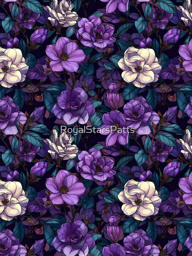Colorful Gardenias Flower - Flower Bouquet Pattern - Mothers Day Ideas by RoyalStarsPatts