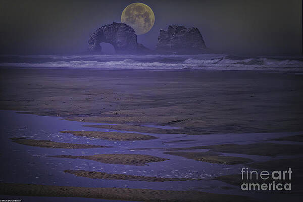 Full Moon Over Twin Rocks Print