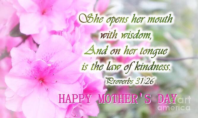 She Opens Her Mouth With Wisdom Mother's Day Greeting Print