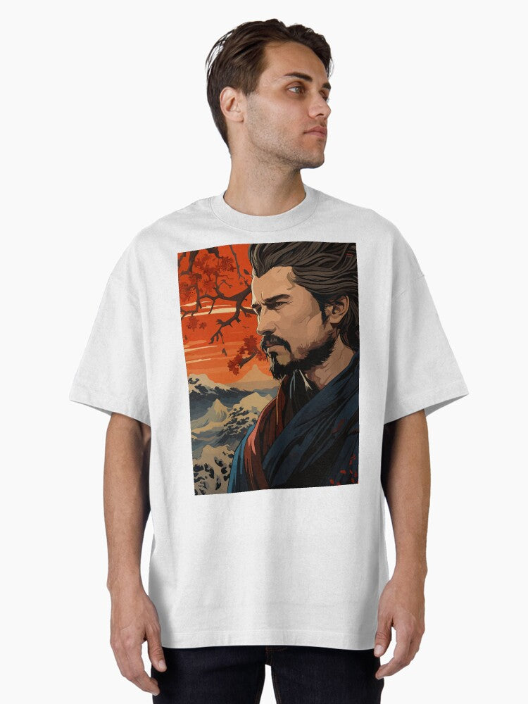 Samurai’s Journey: Ukiyo-e Masterpieces of Courage and Honor Oversized T-Shirt