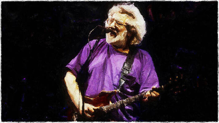 Jerry Garcia Purple Print