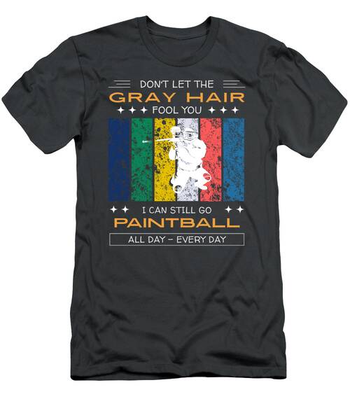 Paintball Enthusiast Tee Gray Hair Tactical Triumph T-Shirt