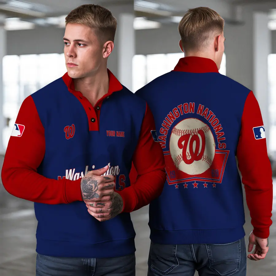 Washington Nats New Collection Casual Stand Collar Sweatshirt