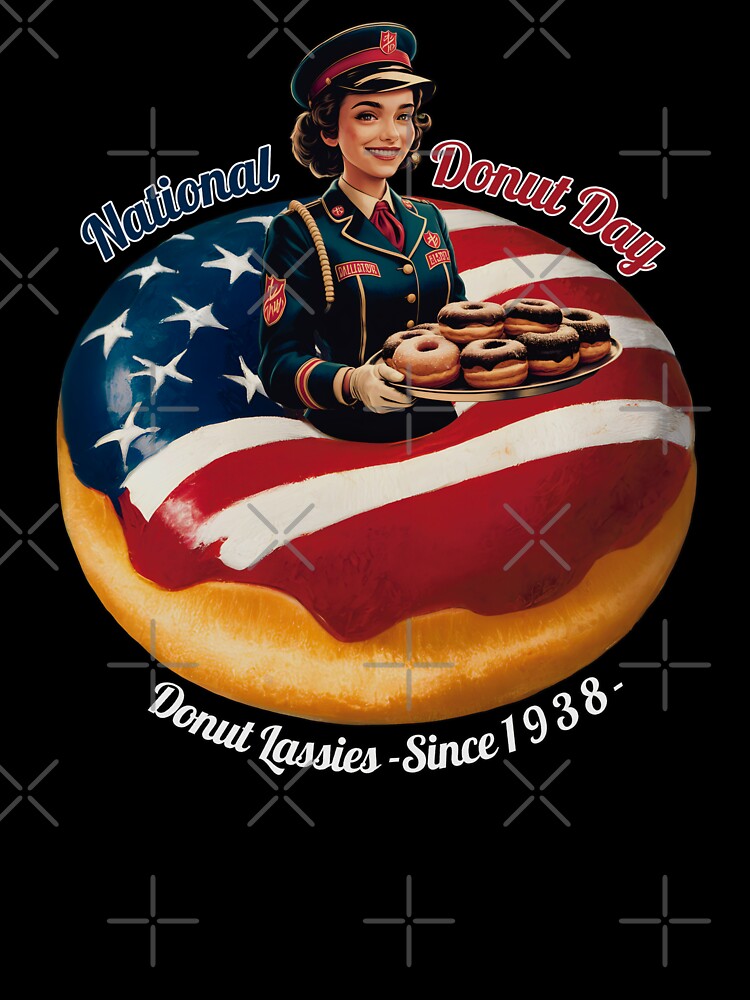 Vintage National Donut Day T-Shirt - Donut Lassies Since 1938 - Patriotic Americana Design by legendaryskins