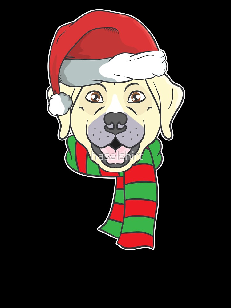 Funny Christmas Dog Xmas Santa Labrador Holiday Gift by haselshirt