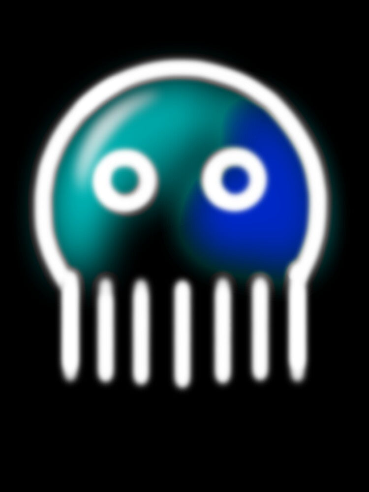 cute skull Jellyfish with blue by M-Lorentsson