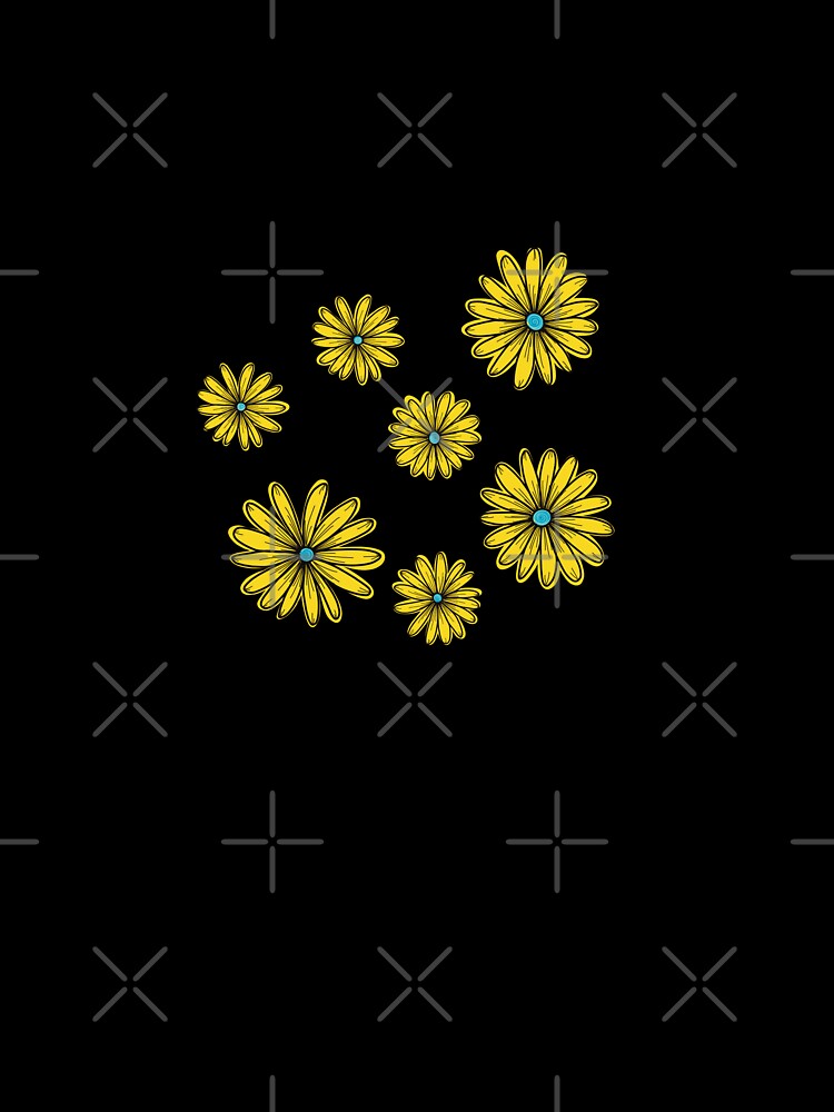 Y2K neon yellow daisy flowers sticker- cyberpunk flowers by Aesthetica-1
