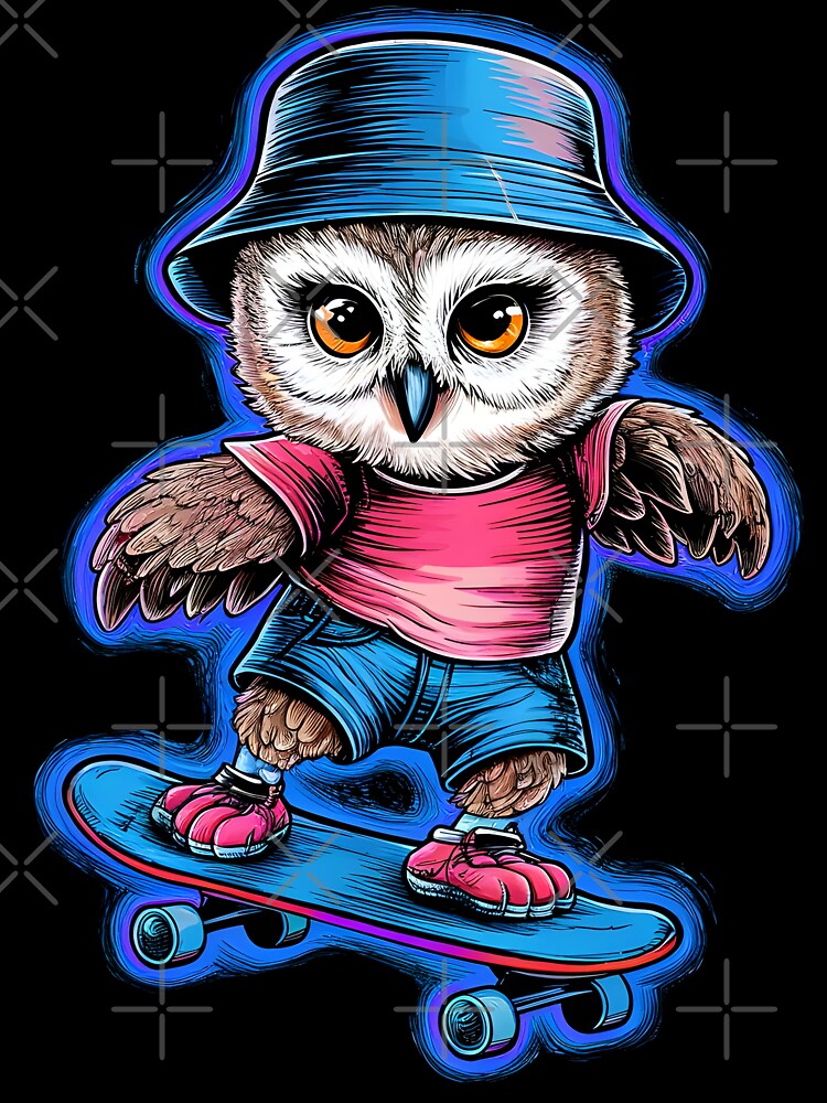 Cute Owl Squatboard Kawaii by madevdine