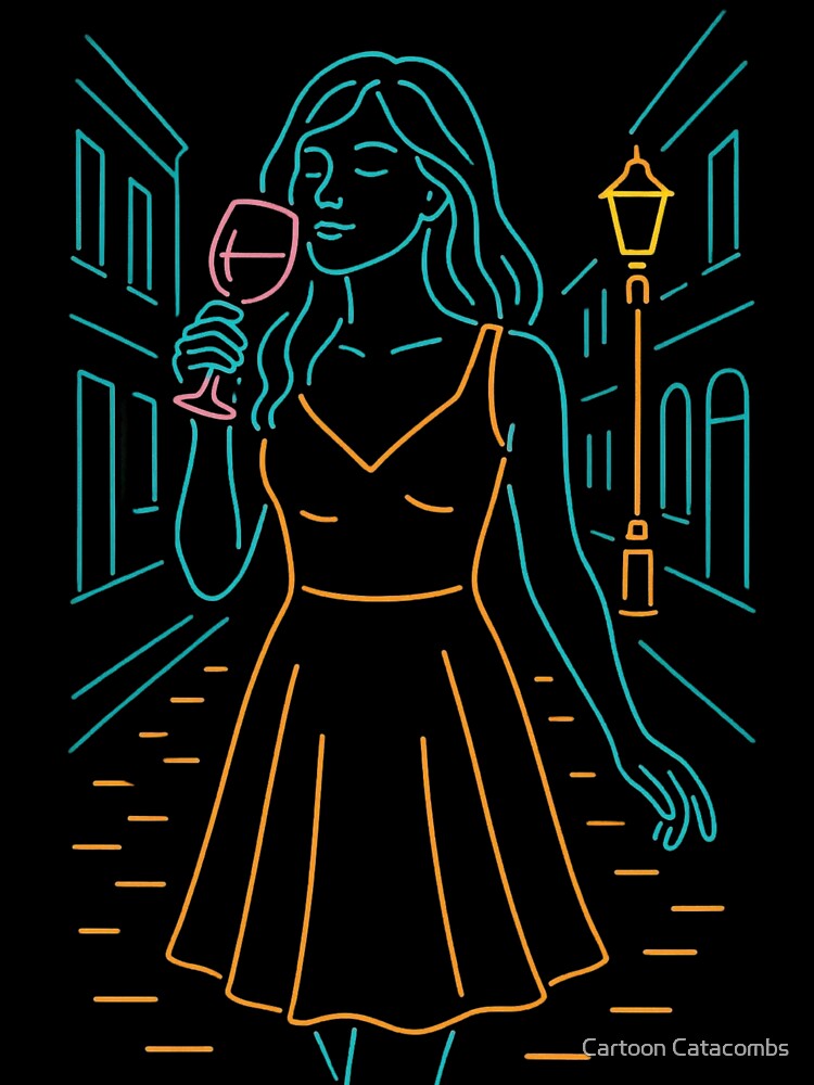Neon Streets and Wine by Cartoon Catacombs