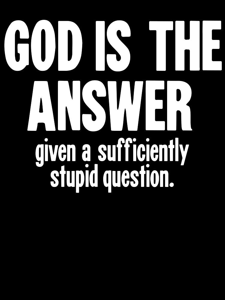 God Is the Answer, Given A Sufficiently Stupid Question by Good-Looking Corpse