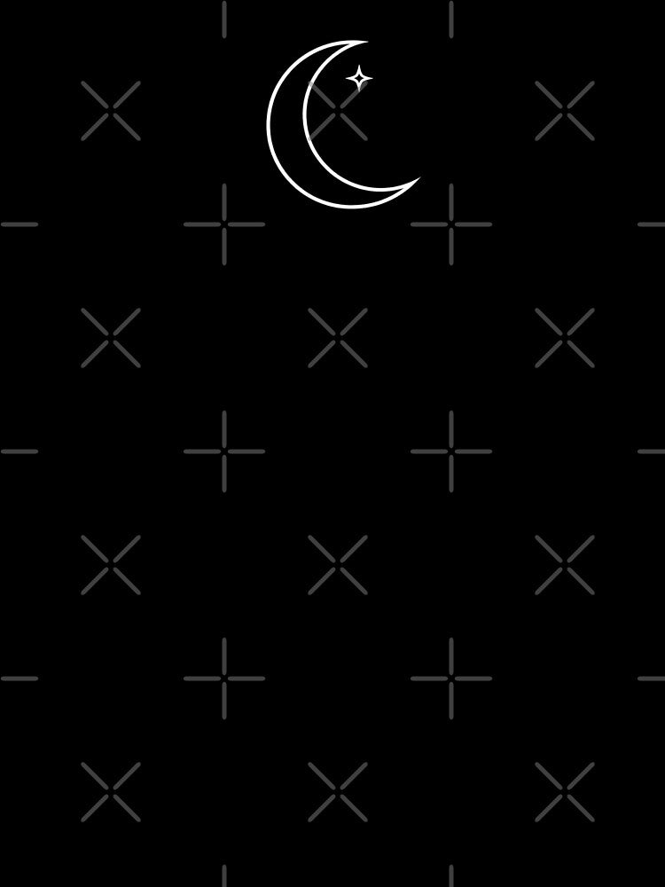 Minimal Crescent Moon Line Art Elegant Moon Outline With Star Clean Night Sky Vector Minimal Celestial Design by OnPointOutfits