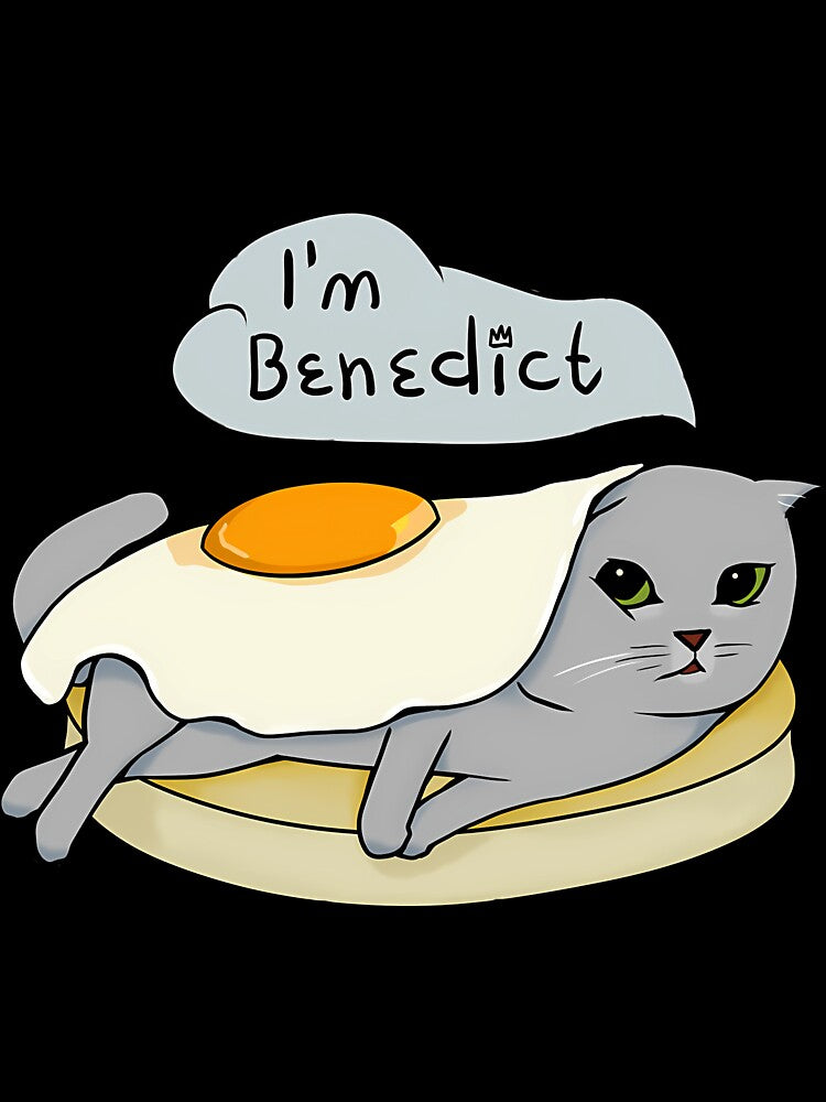 Cat Eggs Benedict Food Pun by hdukiyxgb46