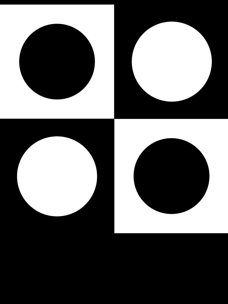 Black and White Circle Checker Pattern by innocentadverse