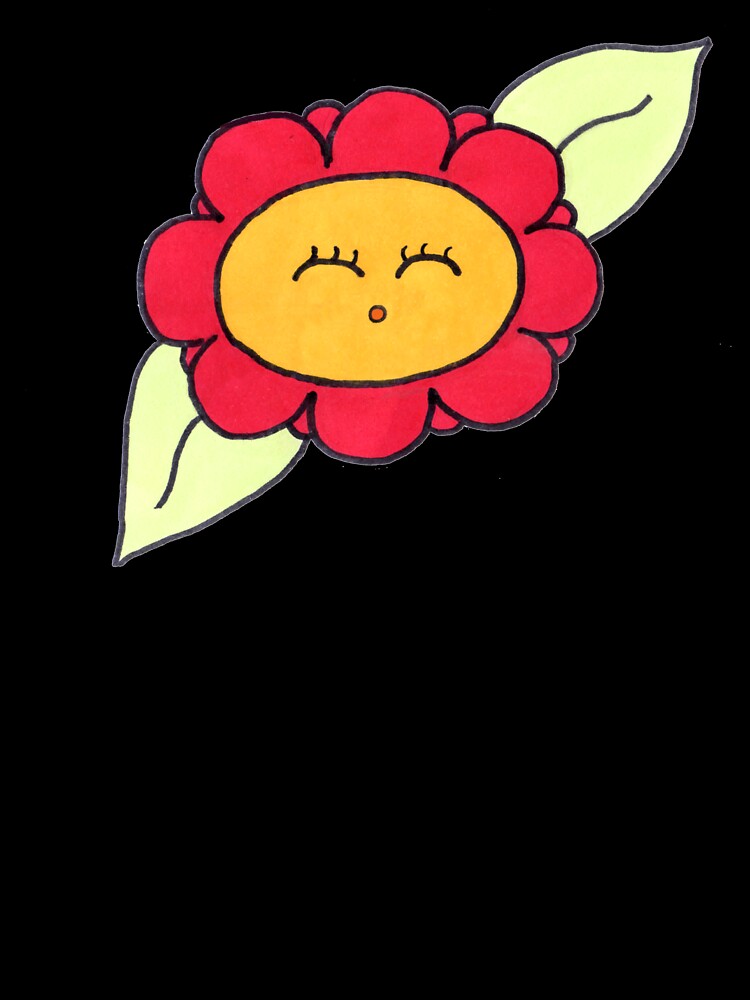 Copy of Cute red flower with green background by Kitten2525