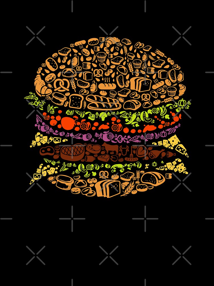 Burger Pattern by VibrantGifts