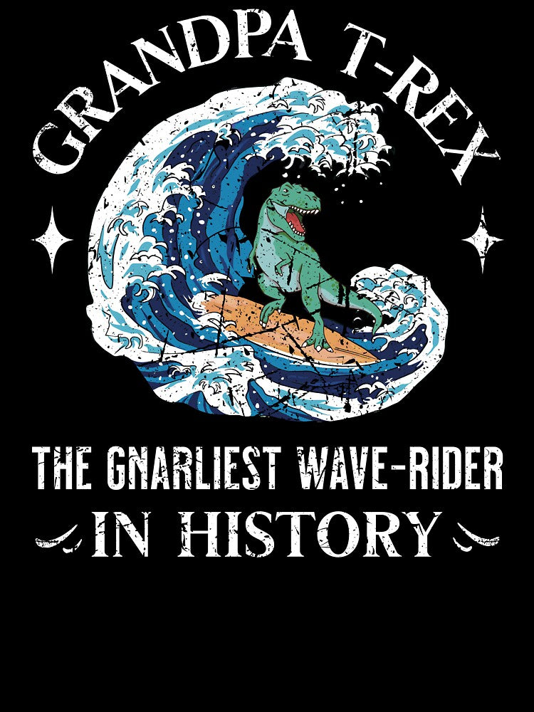 Surfing Grandpa T-Rex the Gnarliest Wave-Rider in History by Betsytiptoe