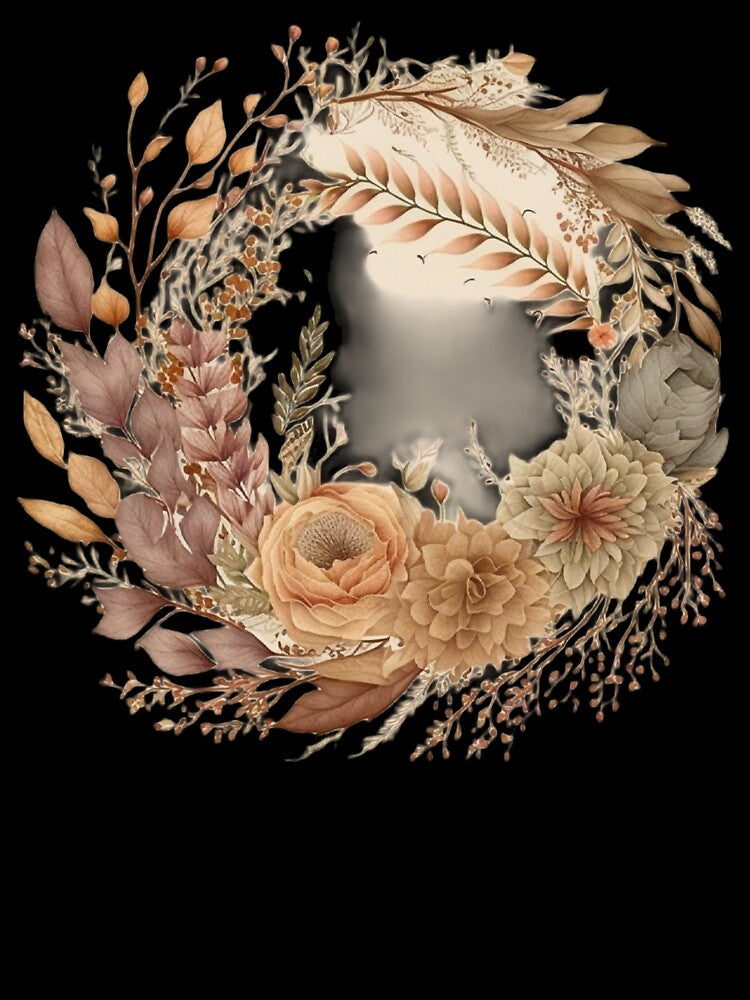 Boho Inspired Floral Print T-Shirt by iDezine GD