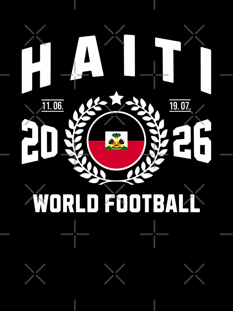 Haiti Football Supporter 2026 Badge Design T-Shirt_84080790 by Alexia Faye