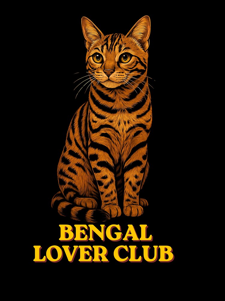 Bengal Cat Lover Club Exotic Spotted Cat Pet Lover Shirt by GigaFactory