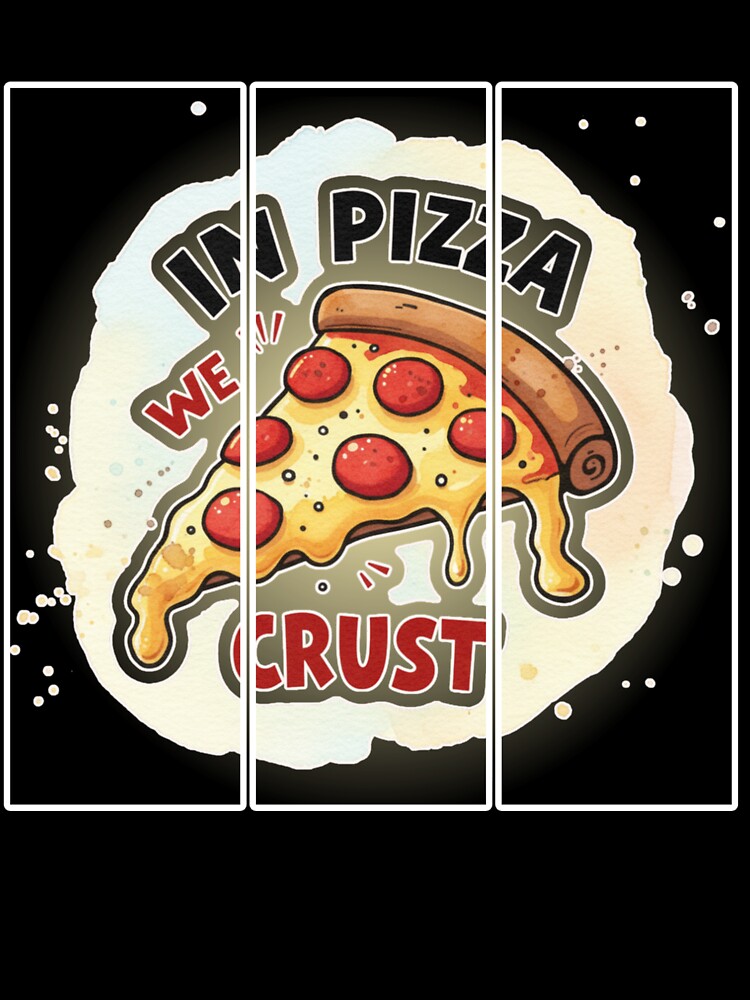 Funny Foodie Design- Cheesy Pizza Slice Illustration - Pepperoni Pizza by PriyaMagic