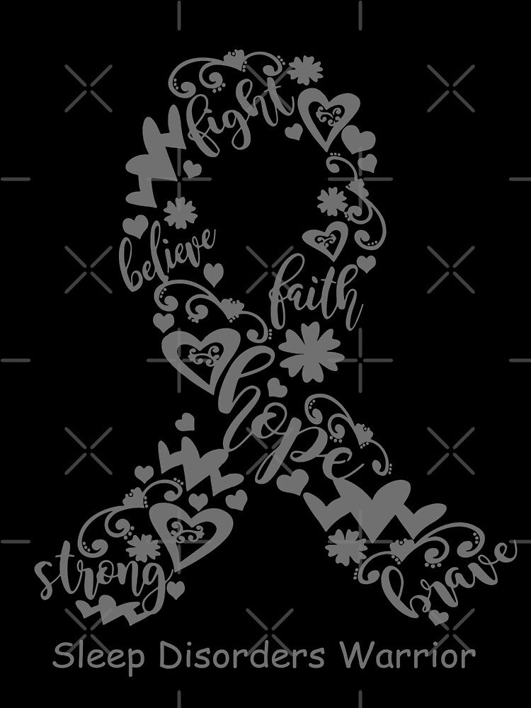 Sleep Disorders Warrior - Sleep Disorders Ribbon Strong Hope Believe Fight Faith Brave by CansellBar