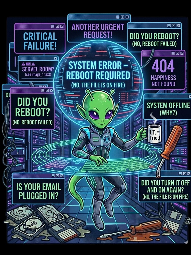 VR Alien Sysadmin Error Overload by KurtByteStudio