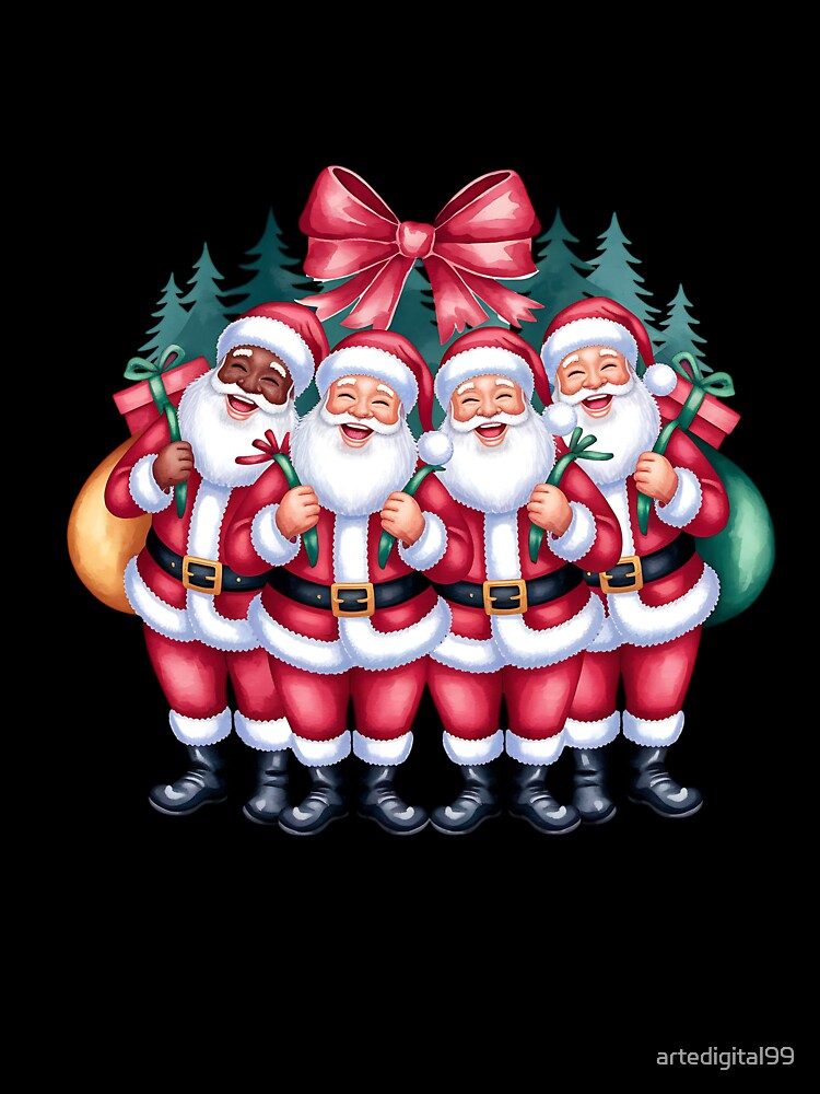 African American Christmas Spirit – Festive Watercolor Design by artedigital99