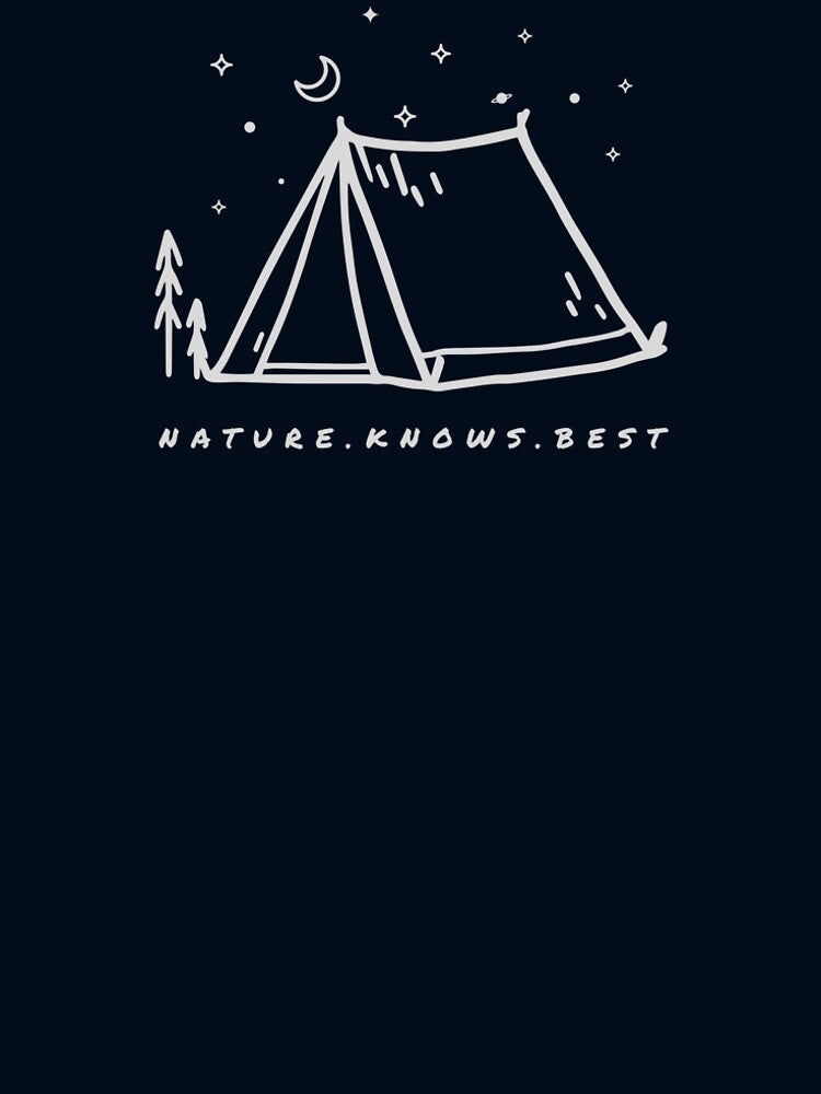 Camping Under Stars Design – Nature Knows Best Minimal Outdoor Aesthetic by Slow Vibes Designs