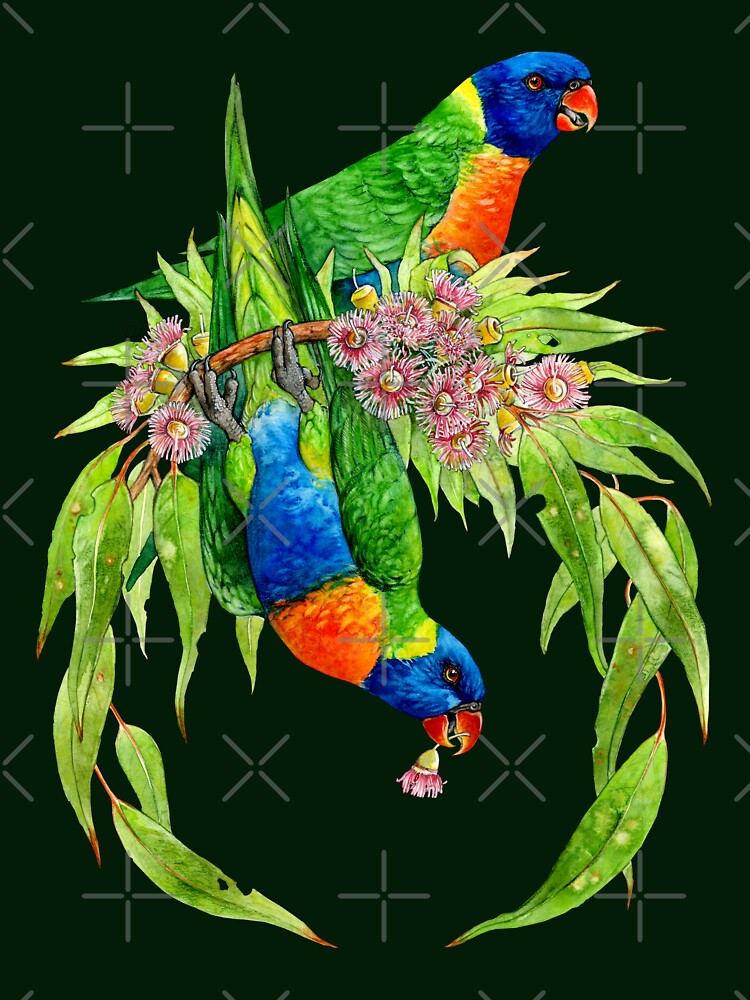 Rainbow Lorikeets Native Wreath by Pip Tacla