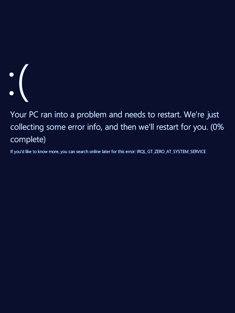 Blue Screen of Death BSOD – Modern Windows 8 to 10 Funny Tech Design by GEEK_out