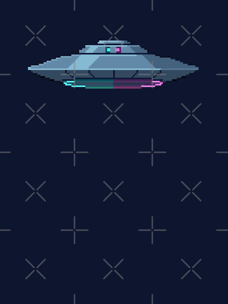 Retro UFO Pixel Art by Aerianwind