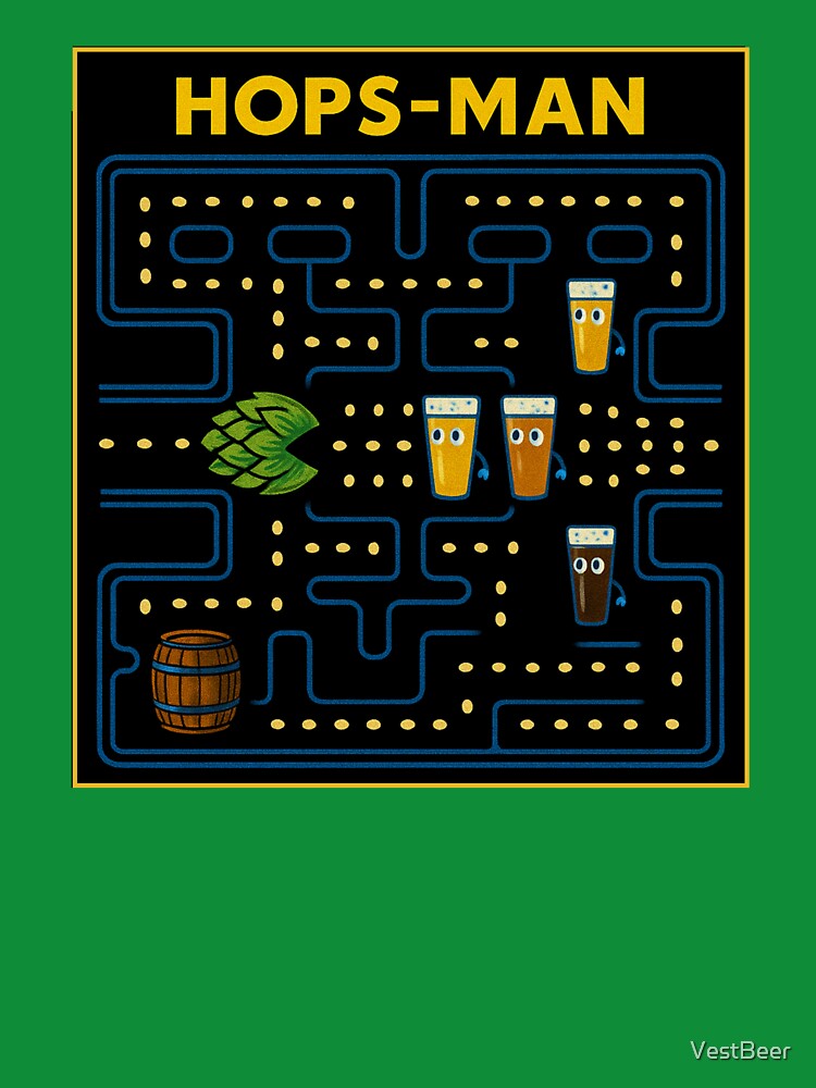 Hops-Man Beer Gamer Design by VestBeer