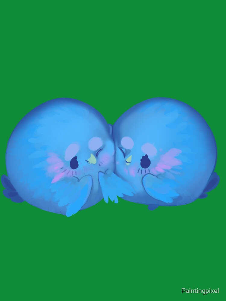 Chibi Love birds by Paintingpixel