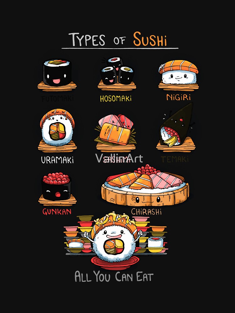 Type of Sushi by VallinArt