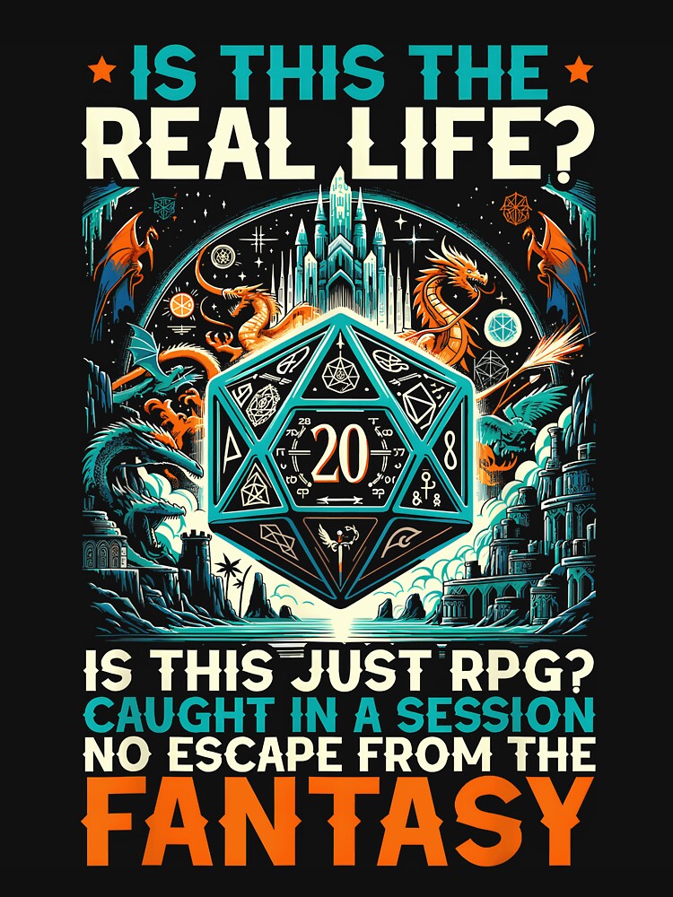 Role Playing Game RPG Master D20 Tabletop Funny RPG Gamer by Sossima Art