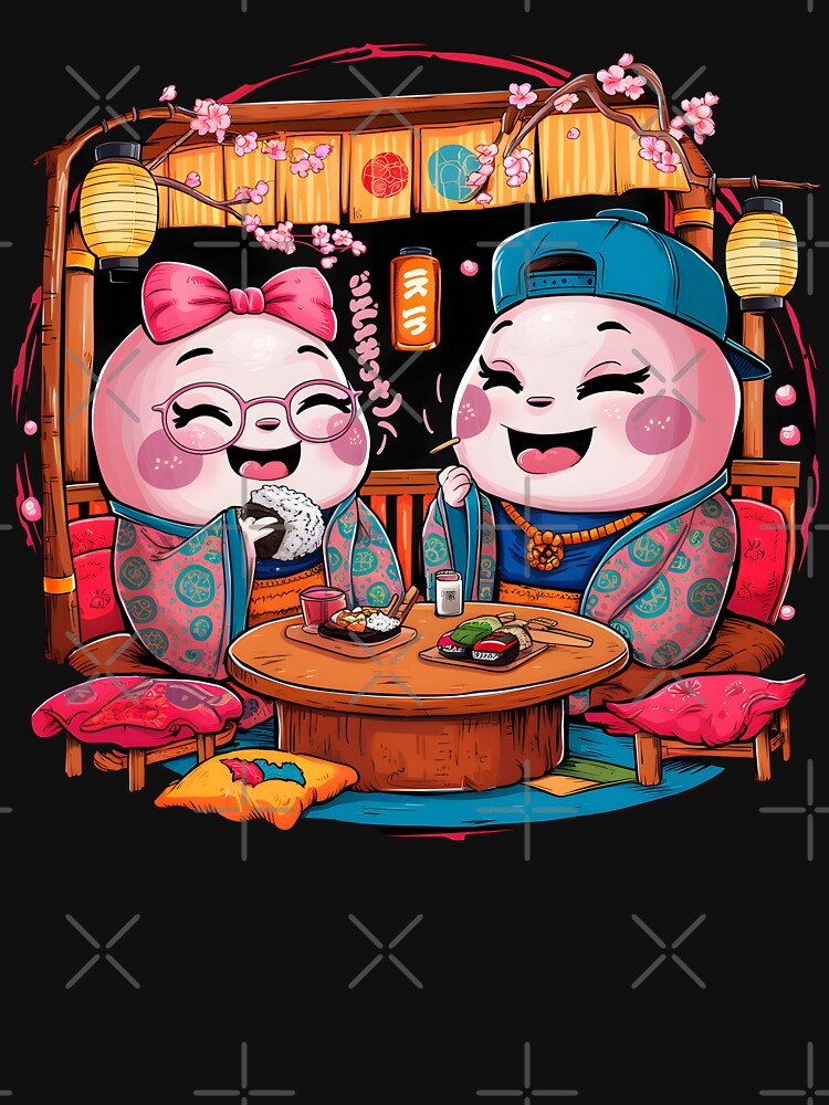 CUTE KAWAII ANIME SUSHI ASIAN SMILING FUN by madevdine