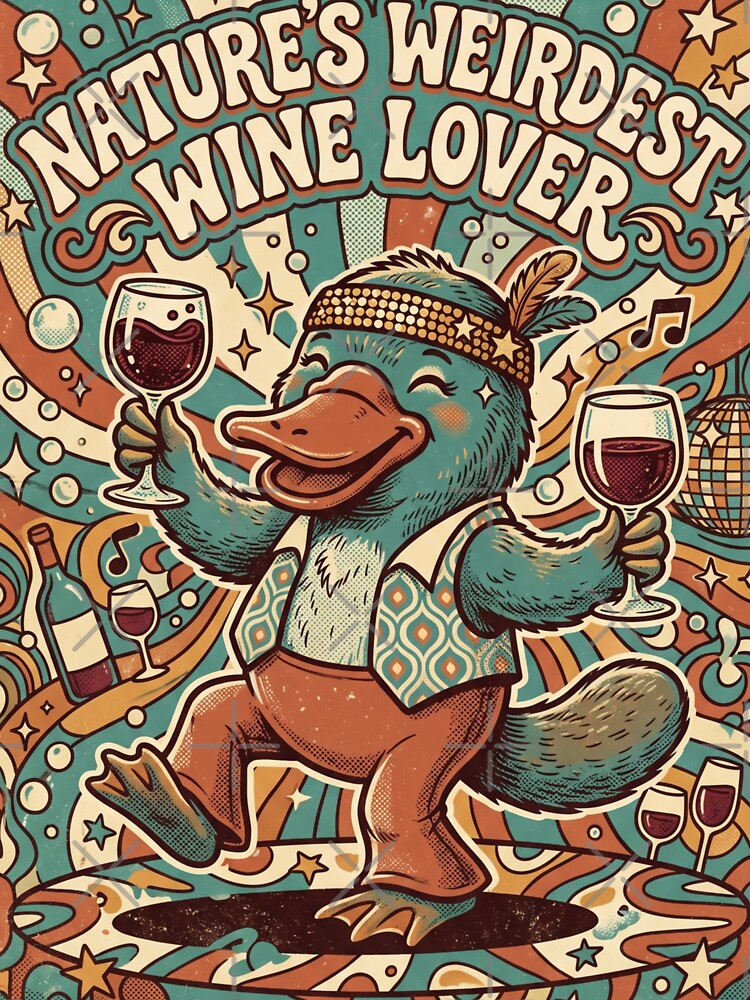 Natures Weirdest Wine Lover Platypus Tee by JaphstarCreatives