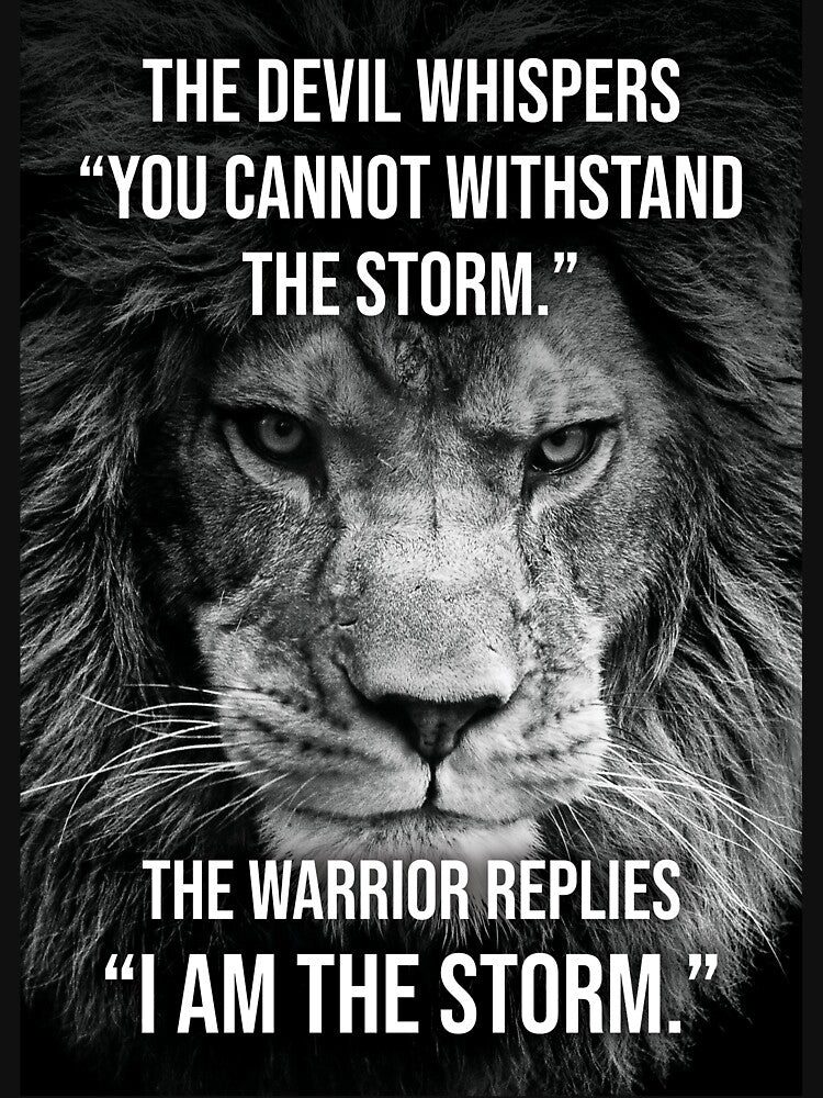 I AM The Storm, Lion - Gym, Hustle, Success, Motivational by chantastical