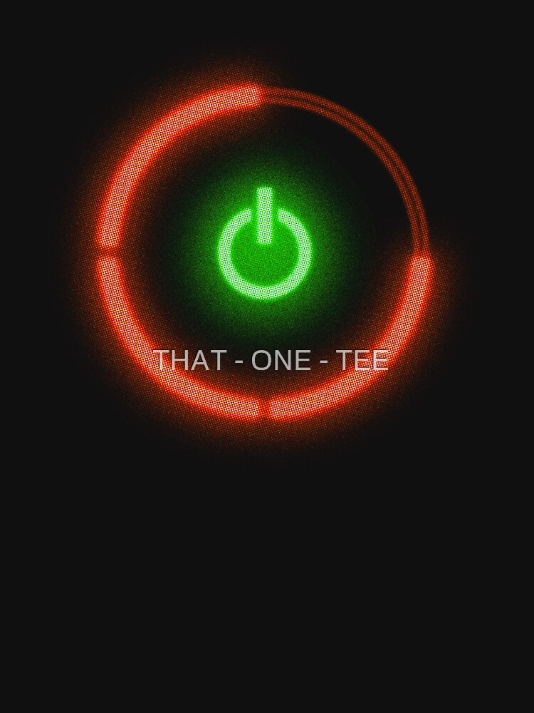 THE RED RING OF DEATH - Power Button, Gamer shirt, Geek Gift, Geek, Computer Geek, Geek Shirt, Nerd Shirt, Gaming by THAT - ONE - TEE