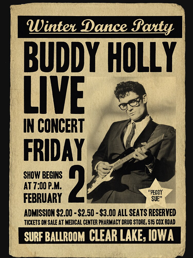 Buddy Holly Concert Poster. by theheadshed