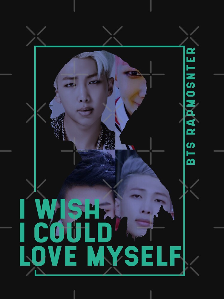 BTS RM (Rap Monster) 'Wish I Could Love Myself' Quote - Kpop Inspirational Poster, ARMY Gift, Mental Health Awareness Art by Nass-Design
