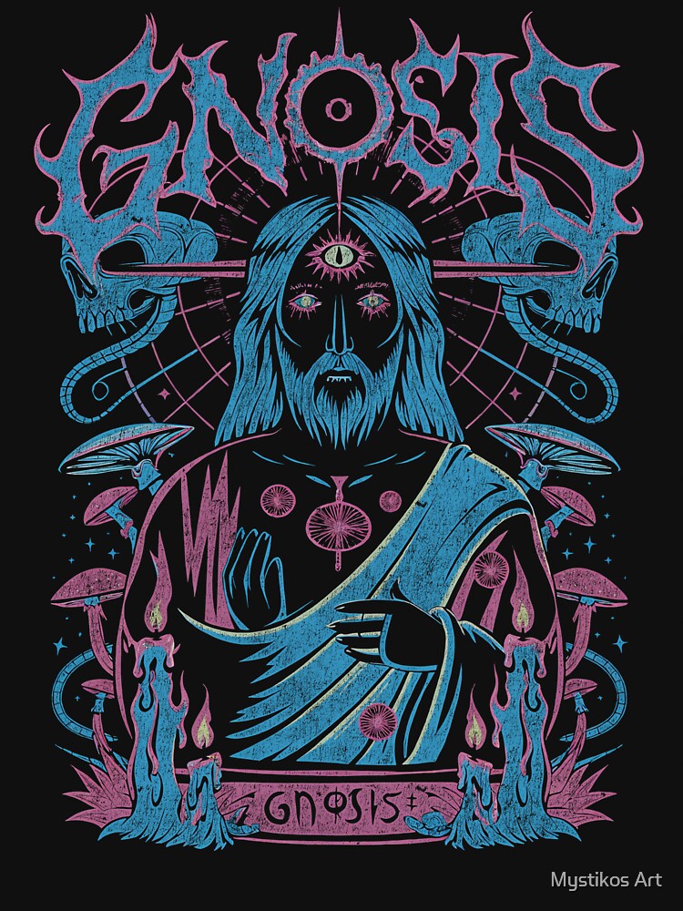 Gnostic Jesus Death Metal Dark Aesthetic by Mystikos Art