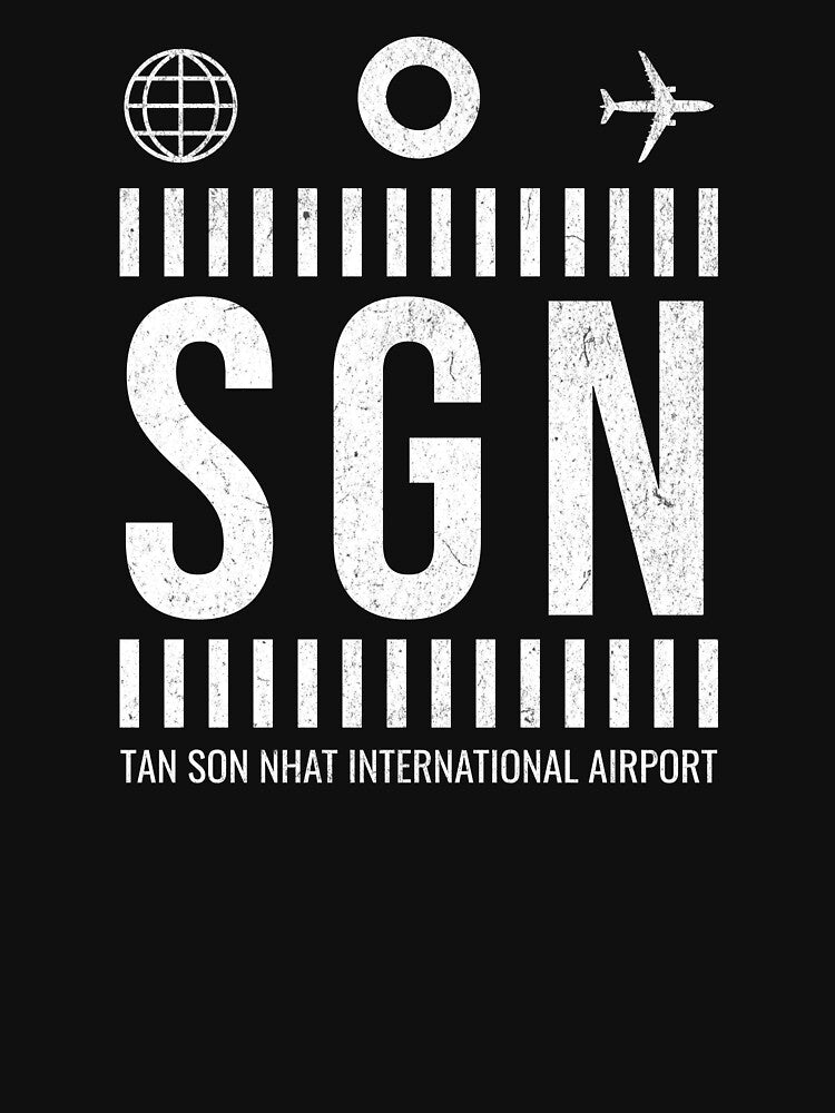 SGN Vietnam Ho Chi Minh City Tan Son Nhat Airport Code by NiceTeeClub