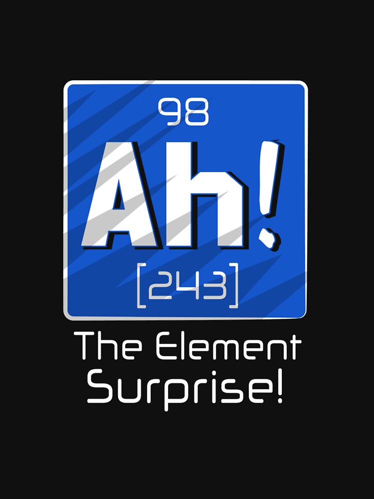 FUNNY PERIODIC TABLE AH THE ELEMENT OF SURPRISE by sobriowslen