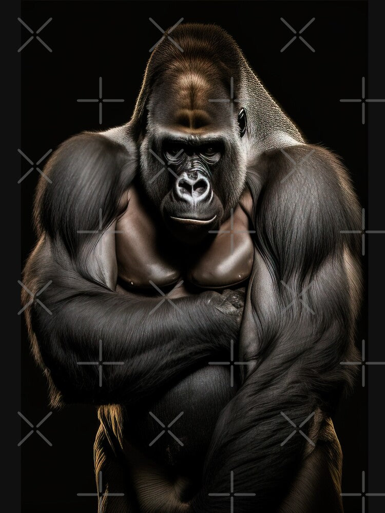 Portrait of a powerful silverback gorilla by RK - Shop