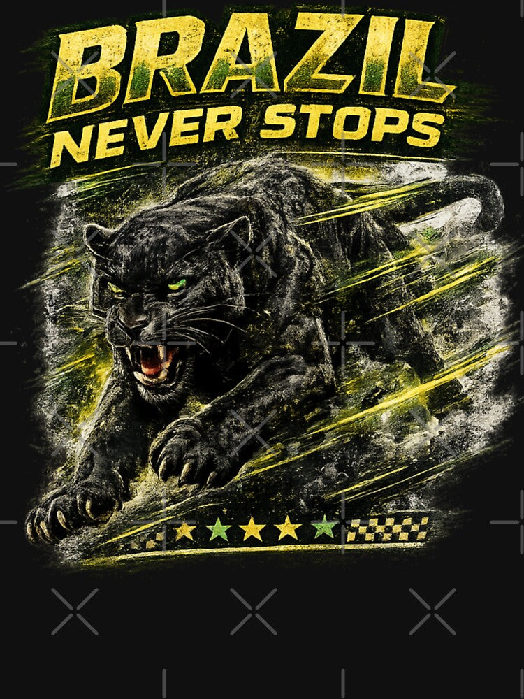 Brazil Never Stops – Premium Jaguar Streetwear Racing Design by Mariluxs